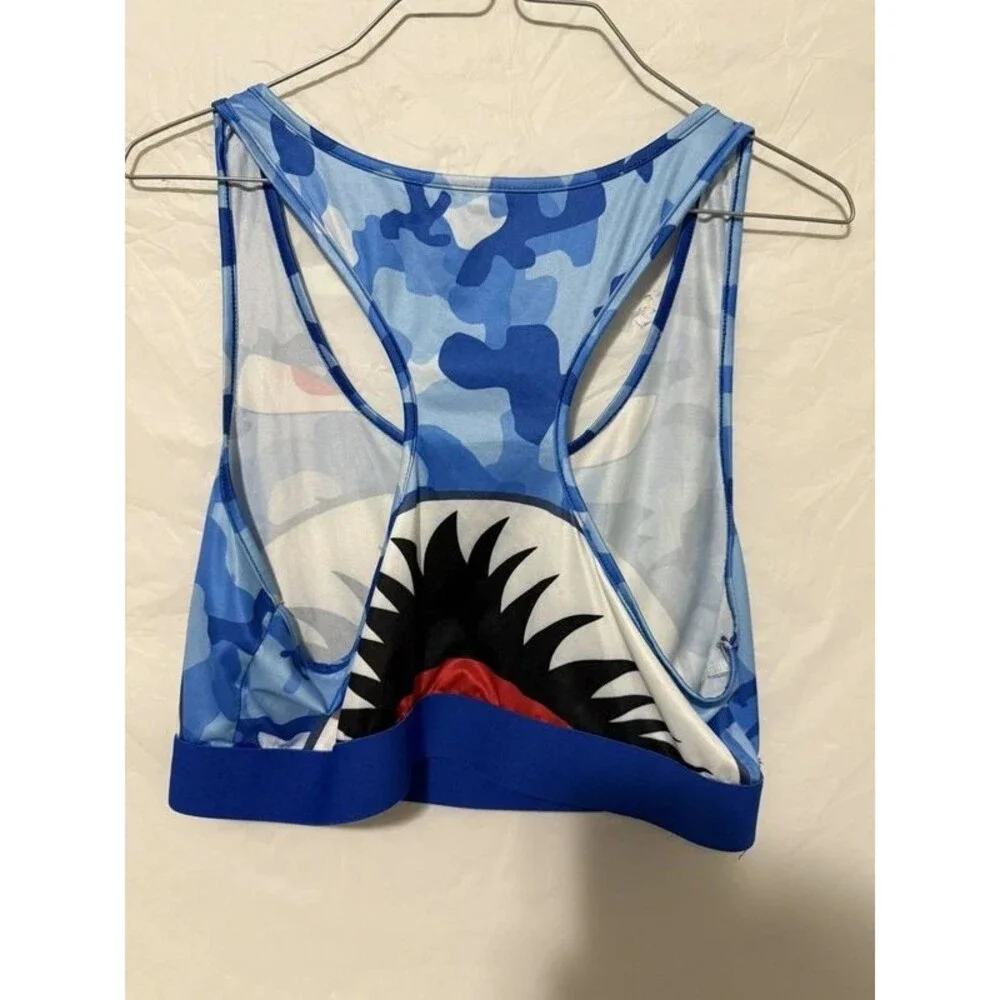 Shark Nose Art Womens Work Out Tank Top XL Bape Spray Ground